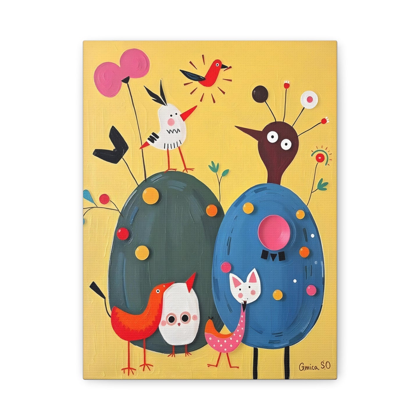 Canvas Art Fun Birds